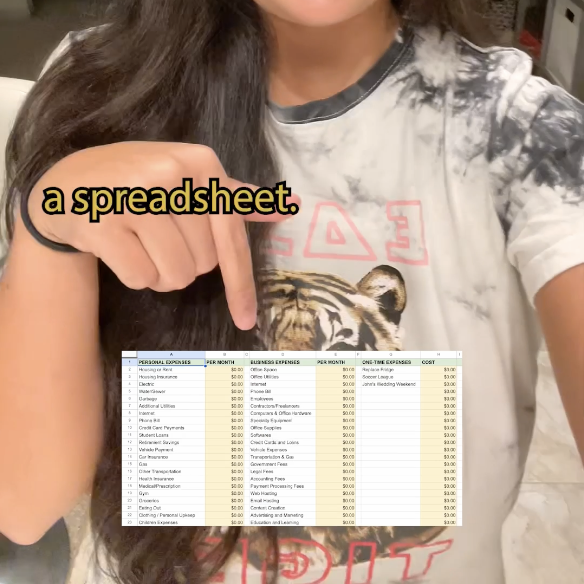 Freelance Income Spreadsheet